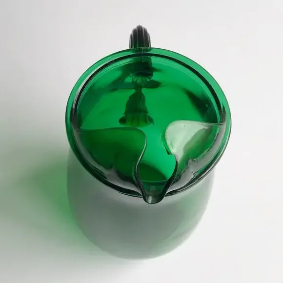 Vintage MCM Anchor Hocking Emerald Green Glass Water Pitcher 5 Cup Juice Drink - Picture 9 of 15